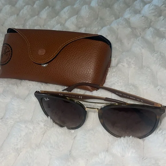 RAY BAN BROWN GRADIENT TORTOISE SUNGLASSES RB4285